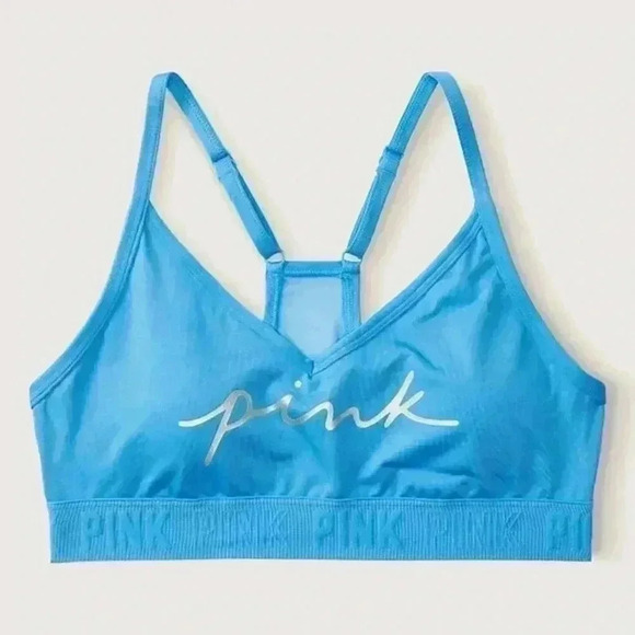 Victoria's Secret PINK Azure Sky Blue sport Bra - Picture 3 of 7